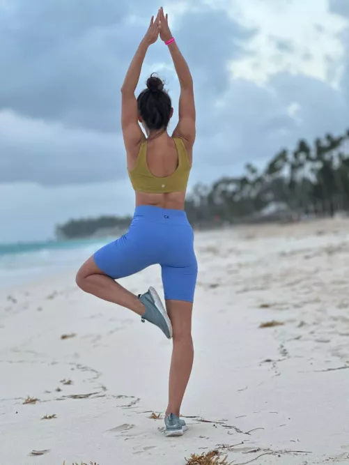 I love doing yoga in loose-fitting clothes by MonicaTorrres