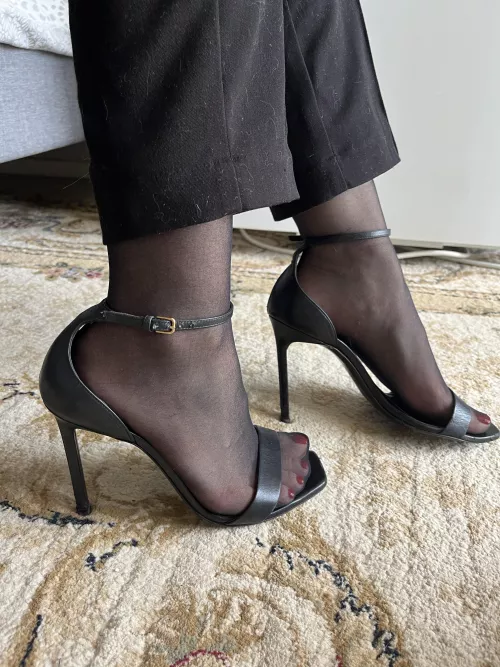 I love my Saint Laurent sandals in amber ♥️  by FeetOfMoria