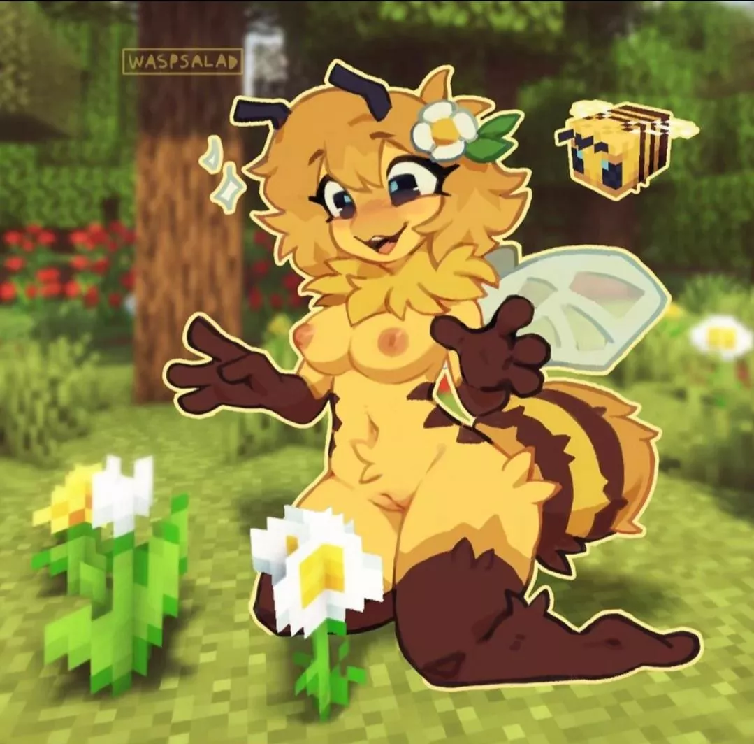 Minecraft bee [F] (waspsalad) posted by KingFazzYo