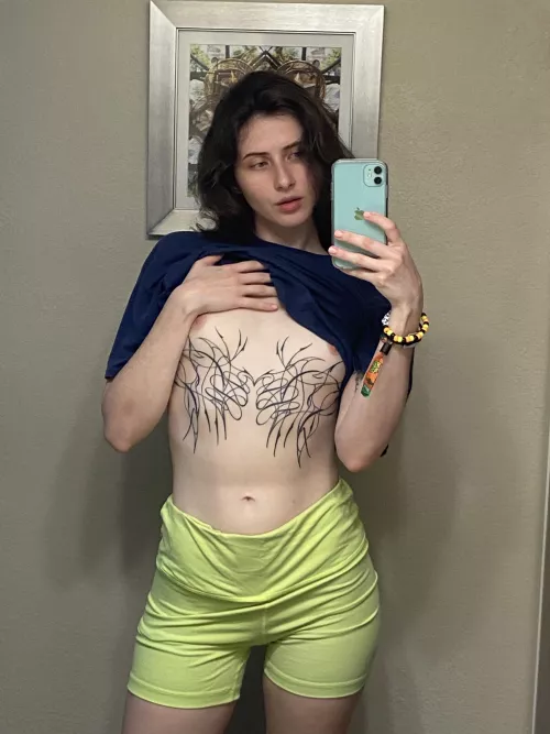 Would you grab my flat waist and lick my small titties by Moist-Piglet