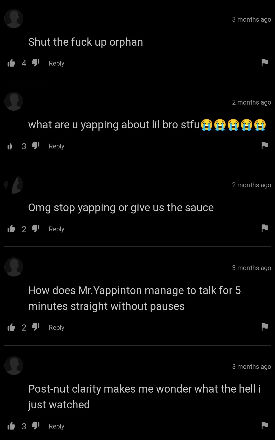 Bro all he said was one sentence 😭 posted by TheOGCurlz