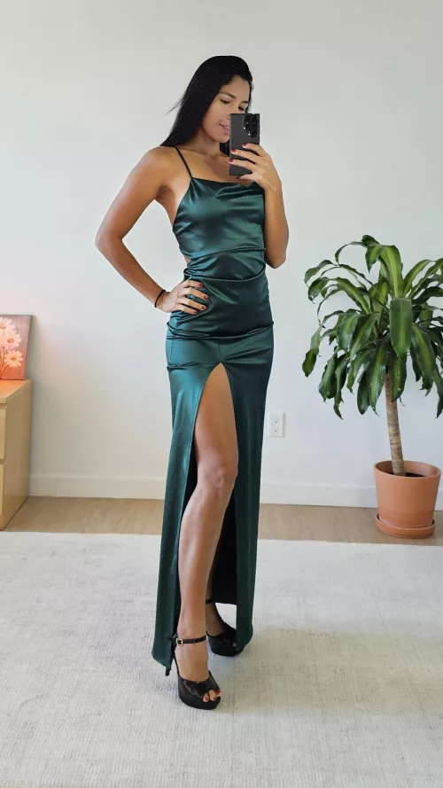 Classy in long dress by Christina_Latina