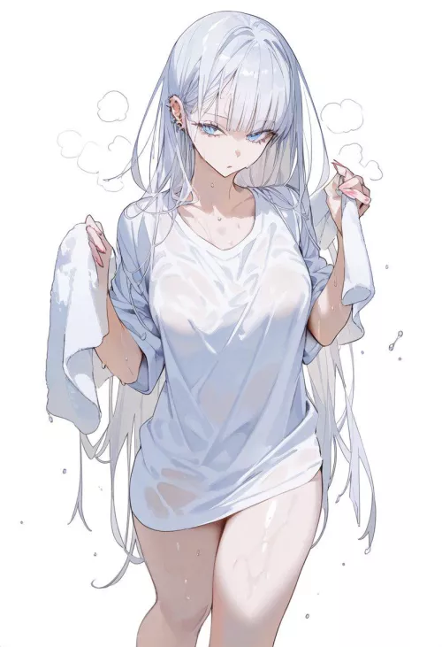 Drenched White Shirt  by CheetahSperm18