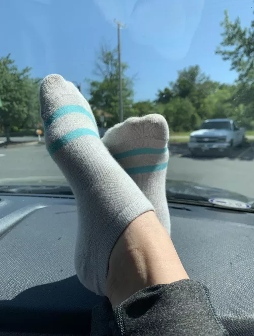 [F] It’s getting hot out, I may have to take the socks off soon :) by cutesockprincess1