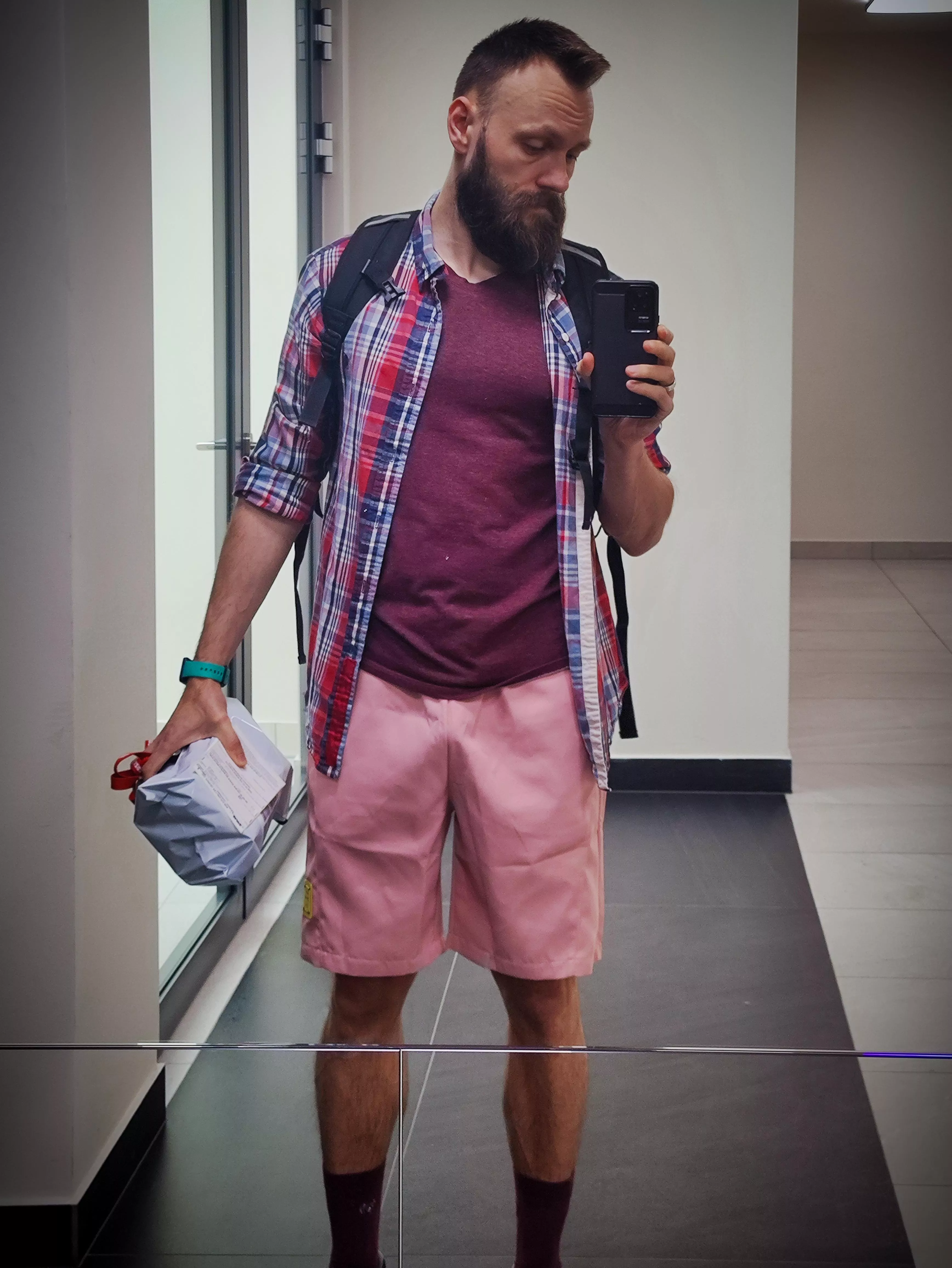 I like to wear pink 🩷. The briefs are also pink if you wondered 🤭 posted by BeardWoof1337