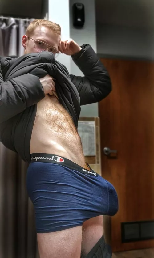 Imagine I'm your personal trainer and I just put you through an intense workout. Now you have to pay back your trainer with your breedable ass in the locker rooms, I wanna see your legs shaking for me!  by gymbruhhhhh