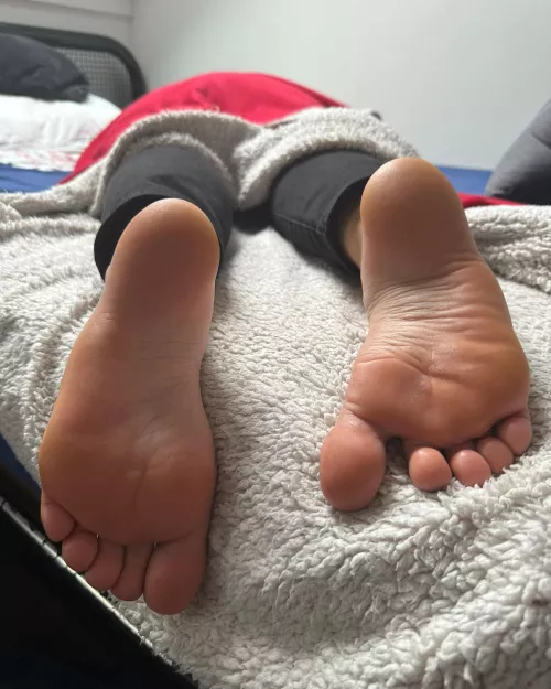My soles are at the edge of the bed... what's your move? by Pixiesoles23_