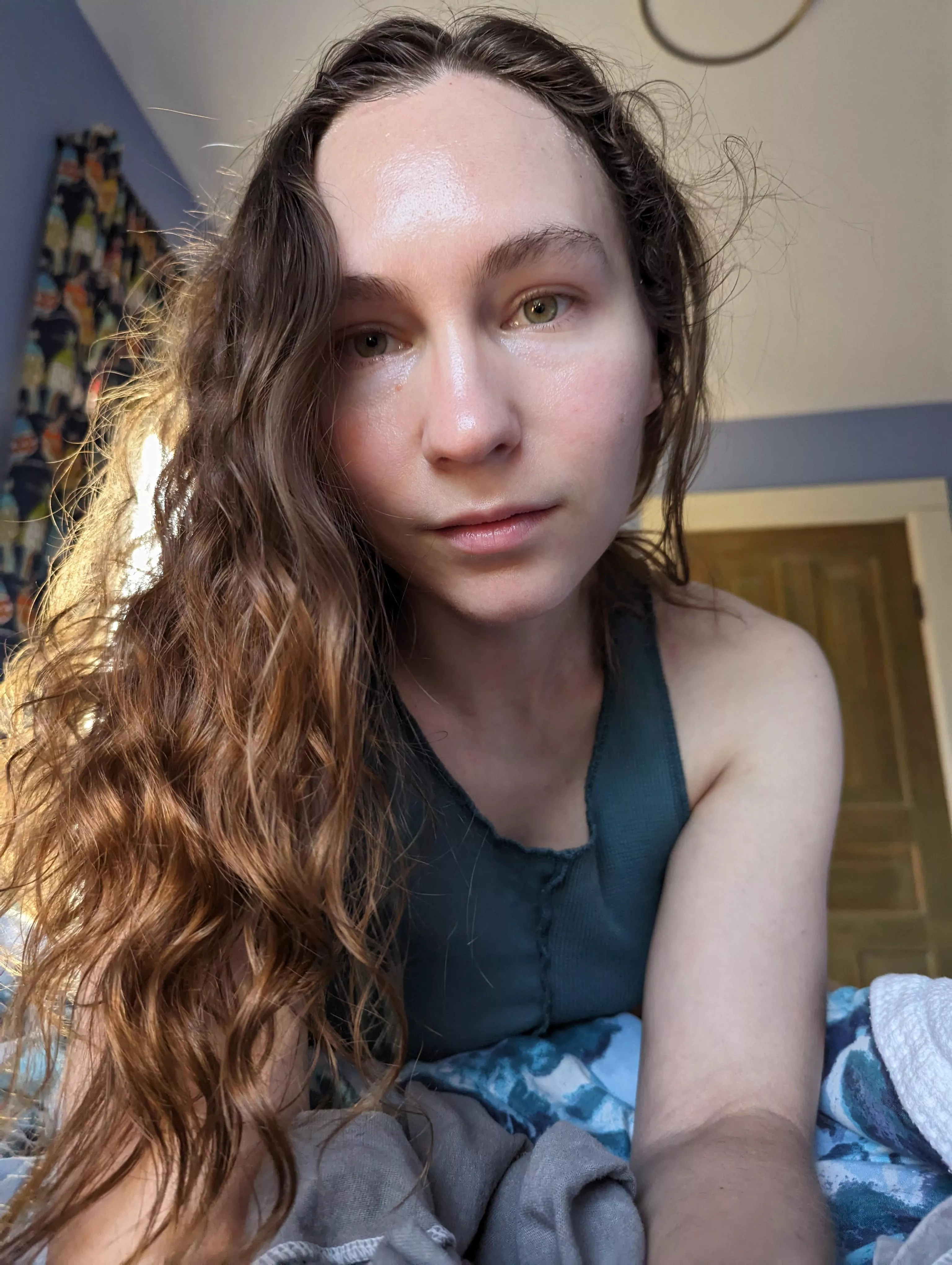 The sunlight highlights my brunette hair posted by FoxxyFia