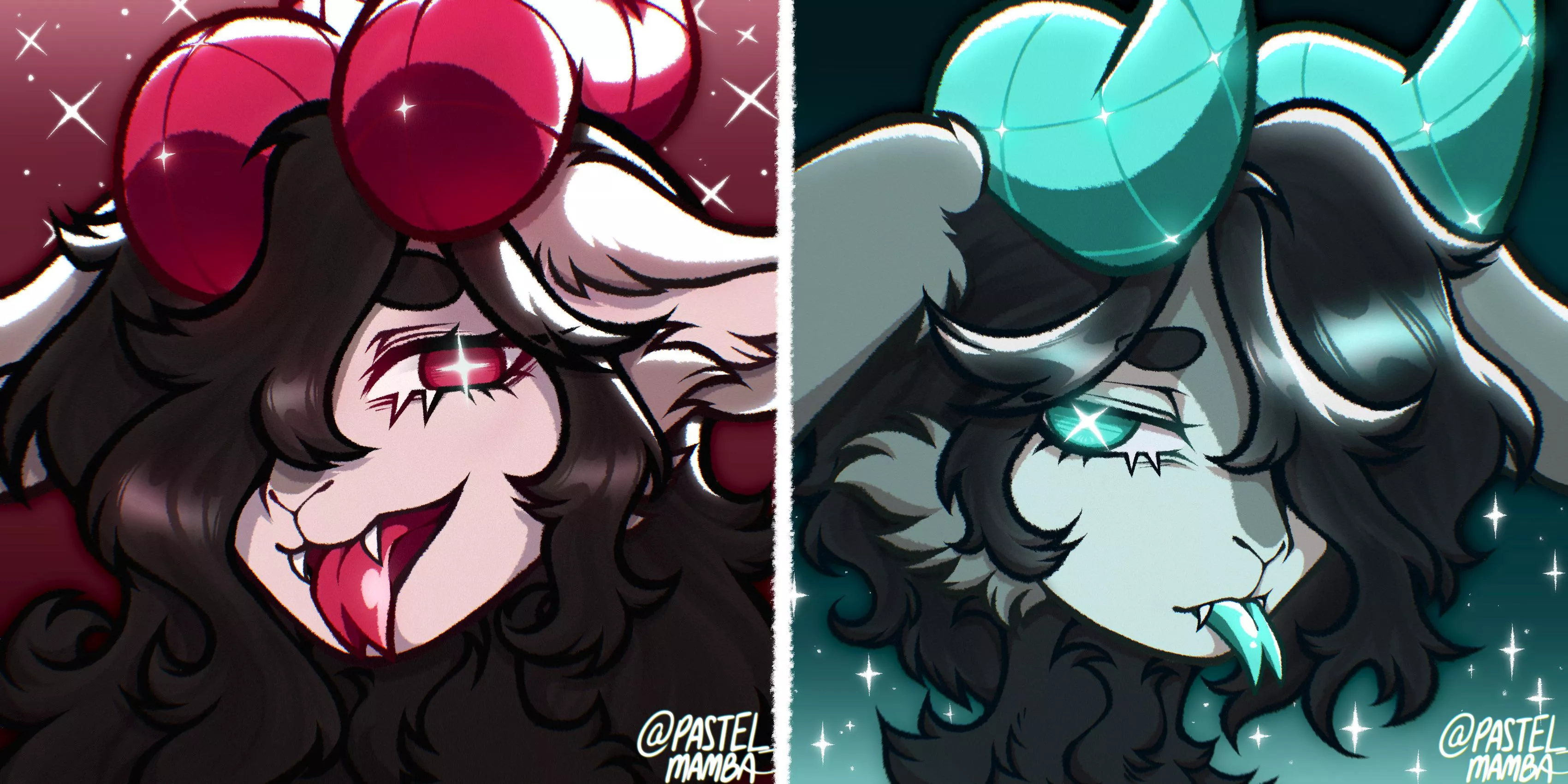 The two forms of my sona! Which one is your favourite? posted by PastelMamba