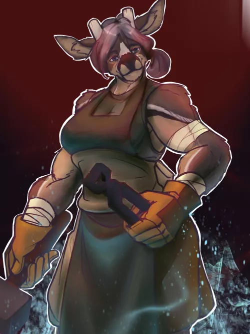 Transgendeer blacksmith by Rix124