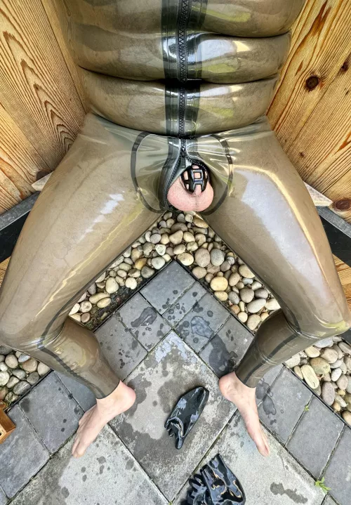 Wife is away - I’m locked and outdoors in latex today by thewifeisaway