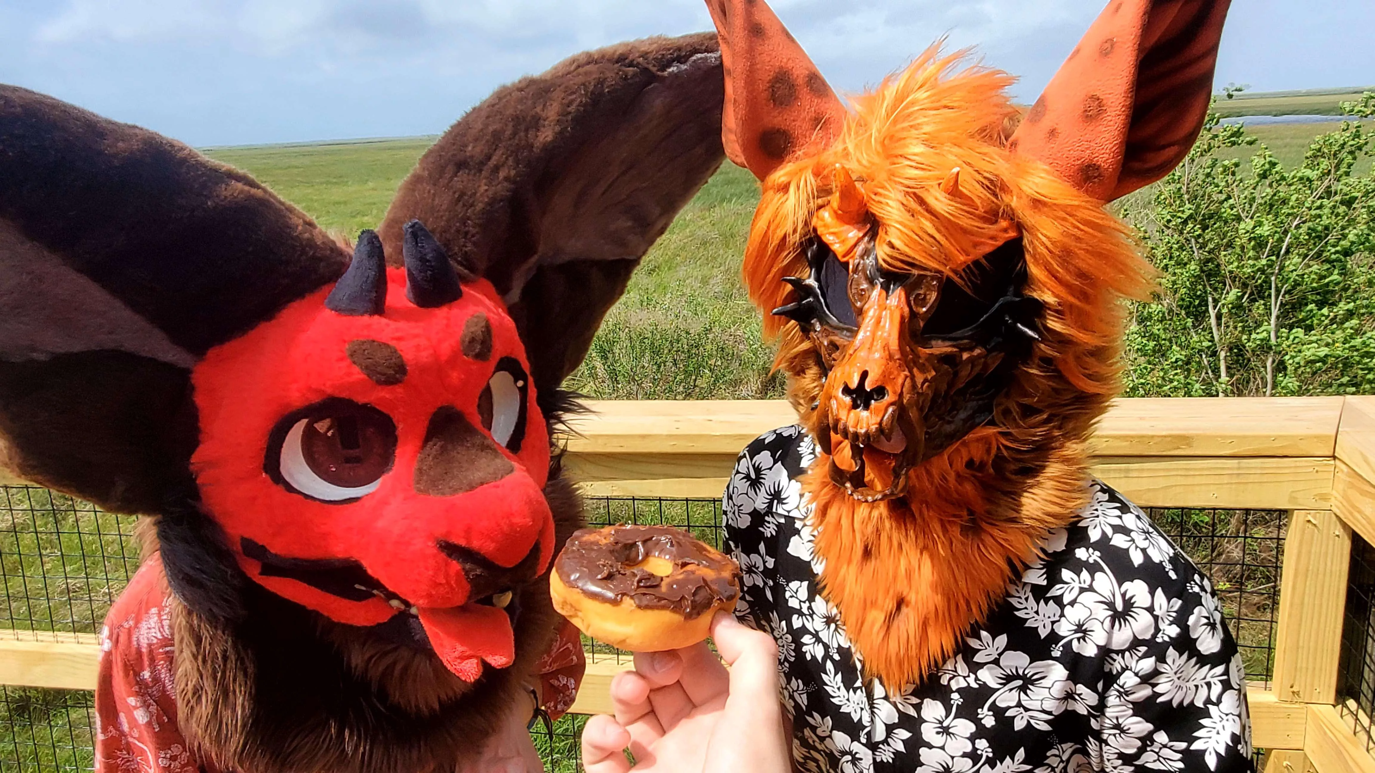 Does anyone want a donut? Carne (me, left) and Petrioch (right) do! posted by g00sechas3