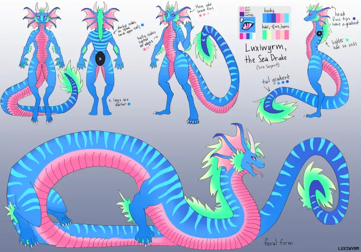 finally made a ref sheet for my pfp girl lol by luxiwyrm