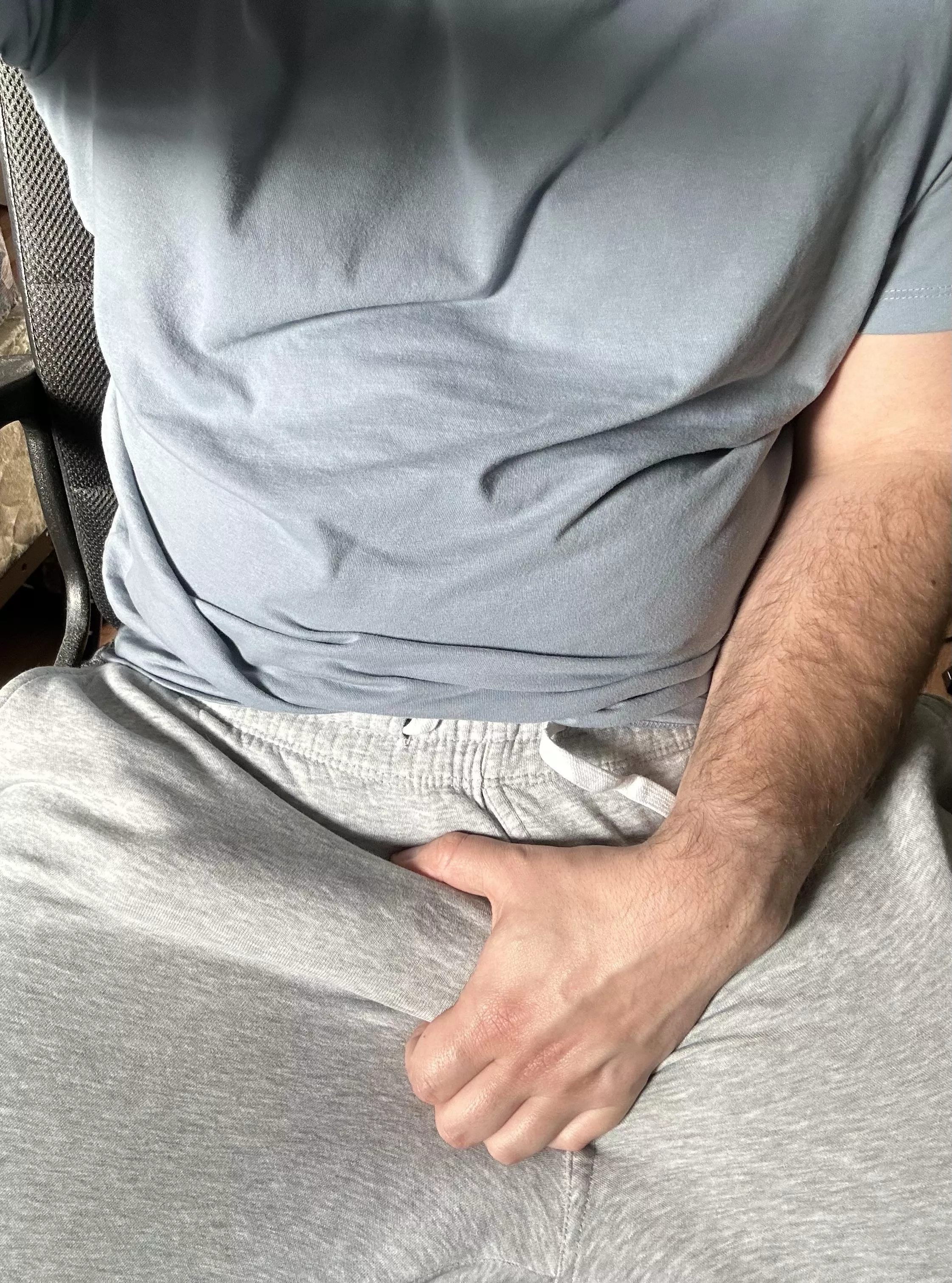 Going commando at work today. Maybe someone will notice  posted by Modofthetits1