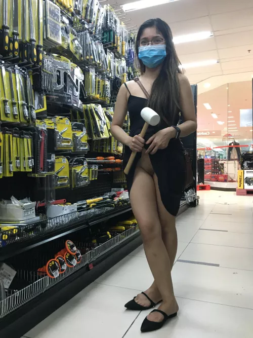 I love strolling around the mall, checking out big hammers!  by TinyAsianDoll18