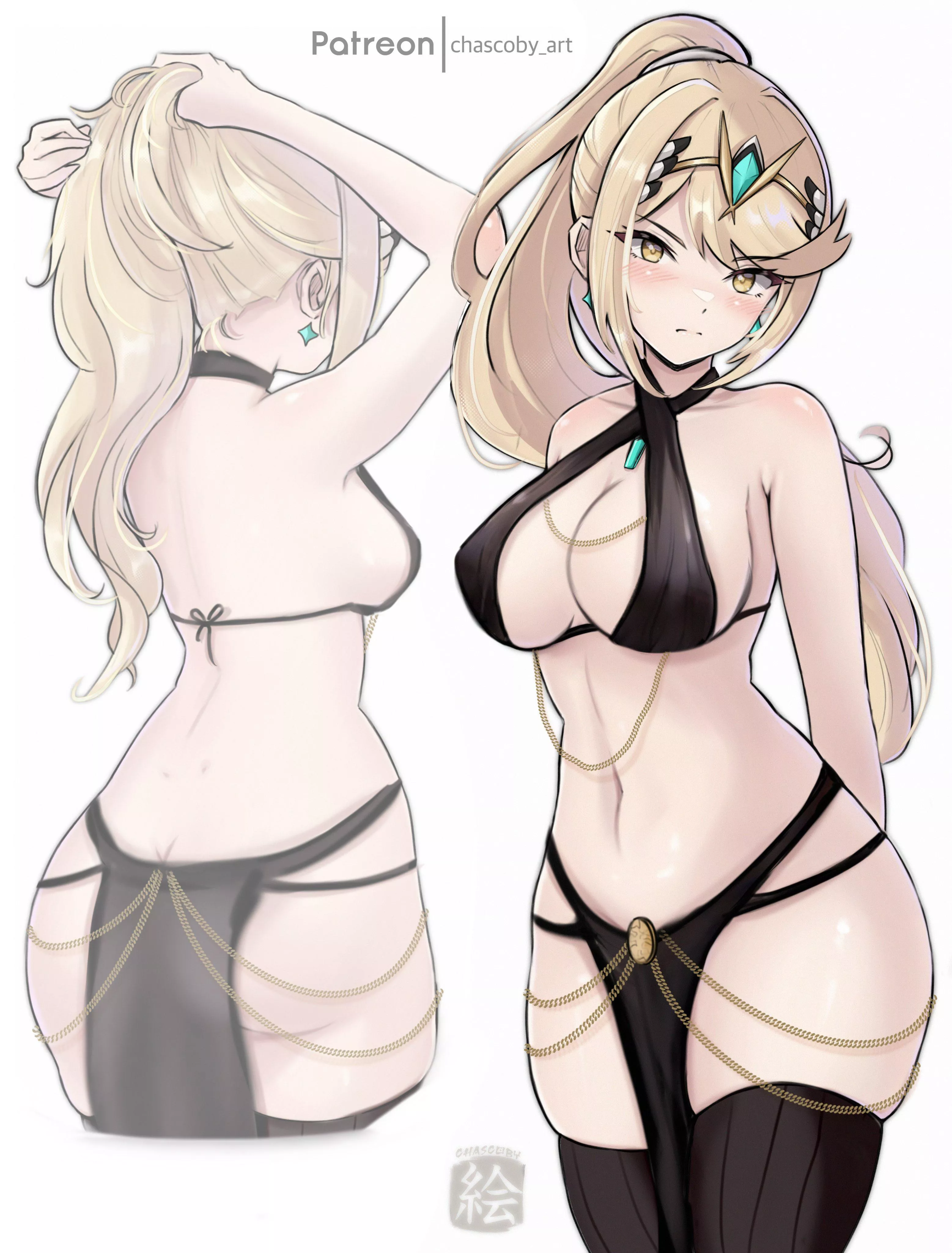 Mythra (@chascoby_art) posted by Chascoby_art