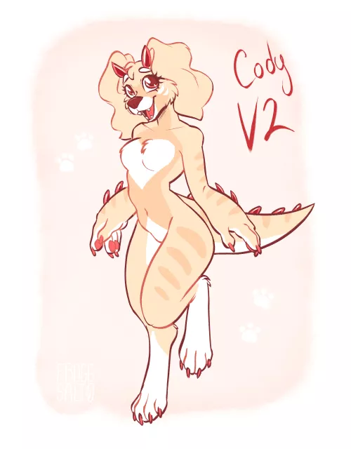 Redesigned my OC Cody! She's a dinodog now (Spanielsaurus) by topfrop