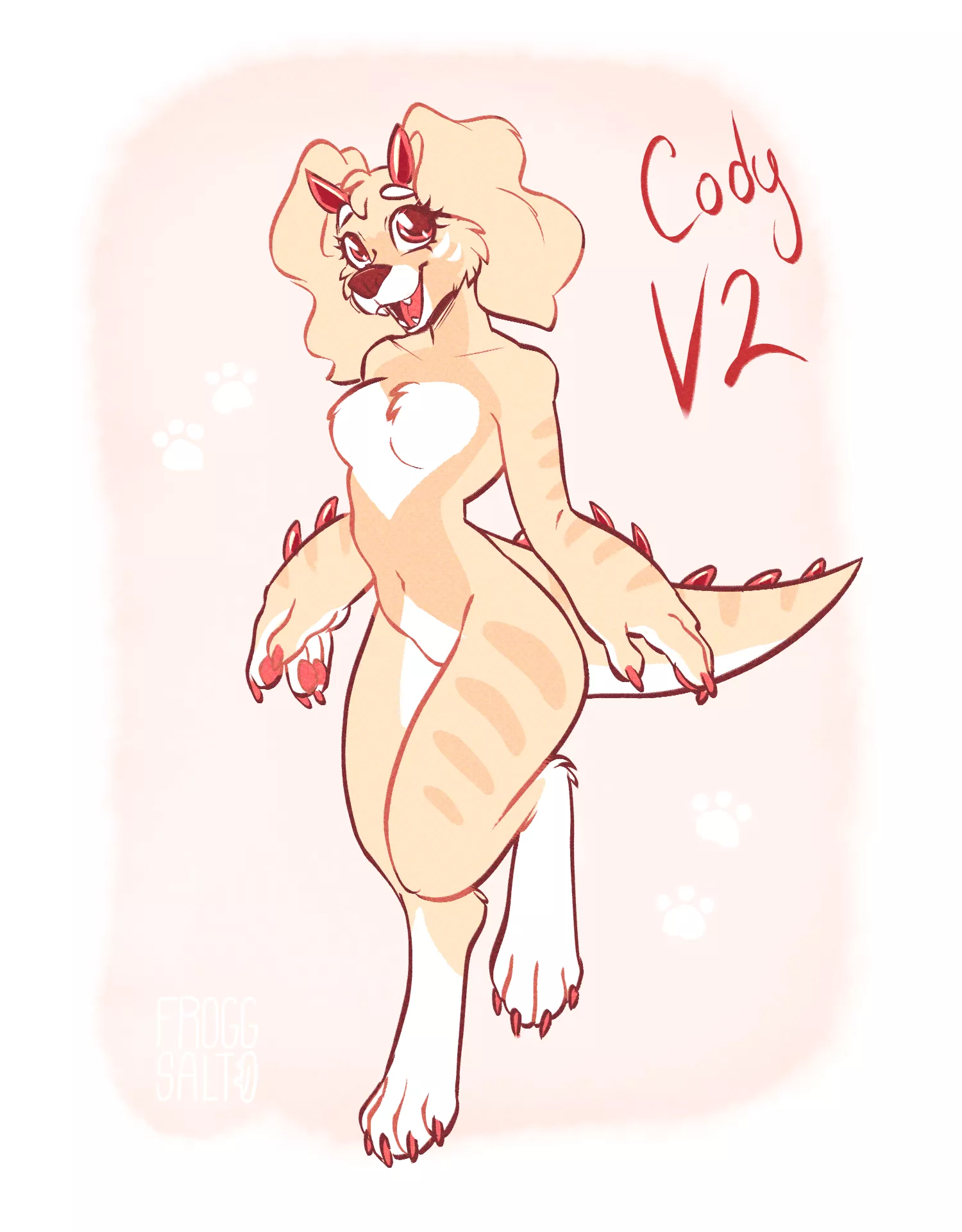 Redesigned my OC Cody! She's a dinodog now (Spanielsaurus) posted by topfrop