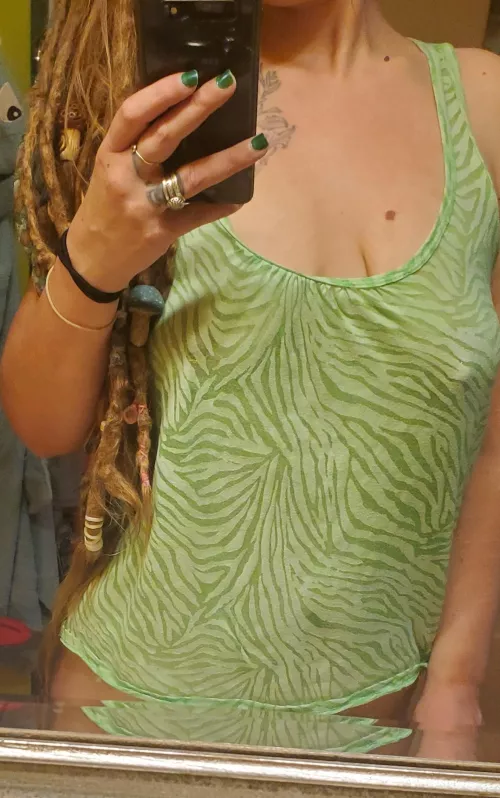 Long hair/no bra! I certainly don't care! 💚👽 by Status_Stand3678