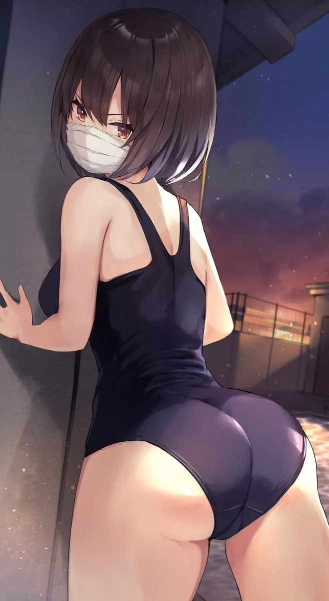 Self restraint-chan shows off her booty after swimming lesson (Masco) posted by ecchi_neko