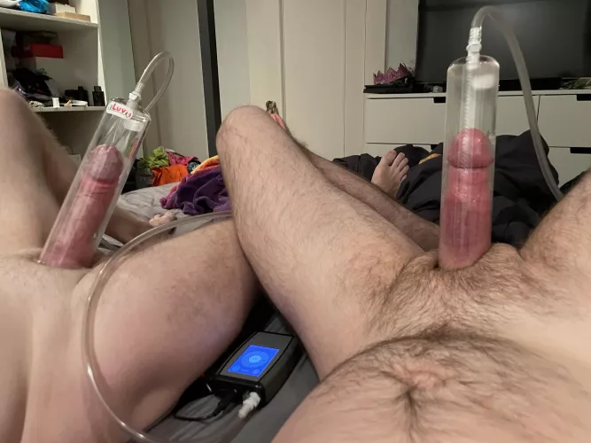 Which of us are you pumping first? 😈 by Pumpstart1