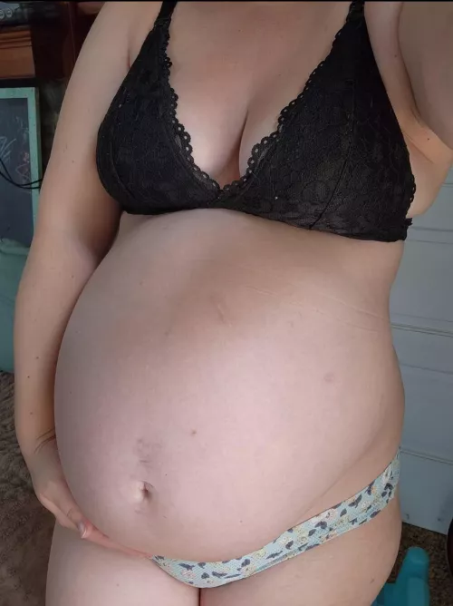 Are you a married man wishing you could see my swollen pregnant pussy and engorged milky boobs that are under these panties and bra? Or worse😏😈… or are you single and thinking the same… or a woman😏 I wanna know. by Kinkybunch-