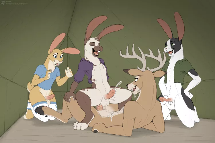 Deer Sketch - Camping 2 (Jishinu) by FoxenCuten