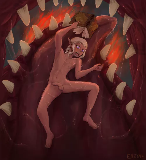 {Image} Lunatic Meal (art by me, Enzyme) [Femboy Prey] [Unwilling]  by enzyyyme