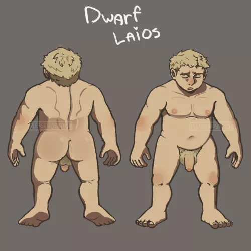 Dwarf Laios Front and Back nude ref by me (@Pleasenosnitch) by Ok-Cartoonist-6630