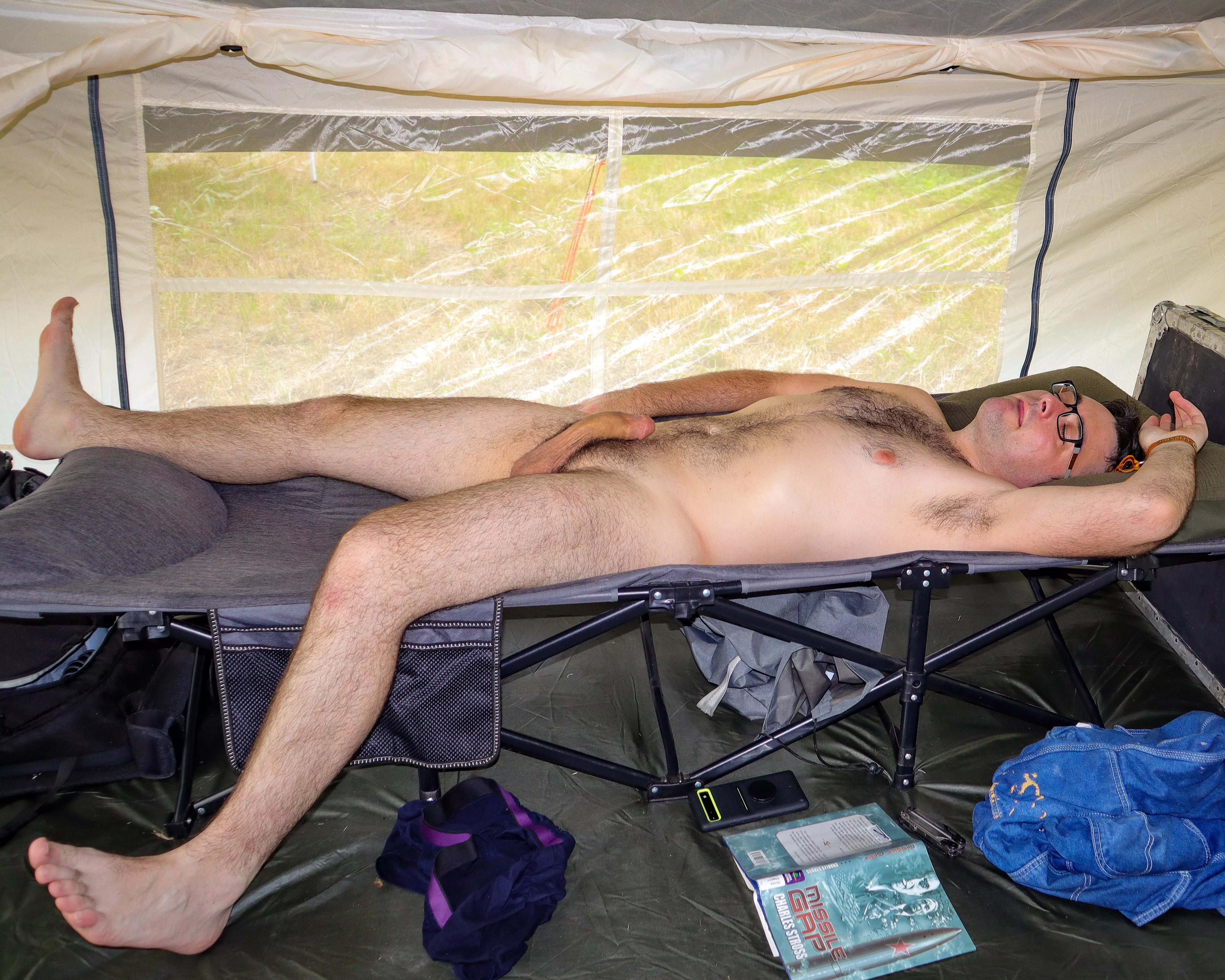 It's too hot for camping. posted by NakedTechnohippie