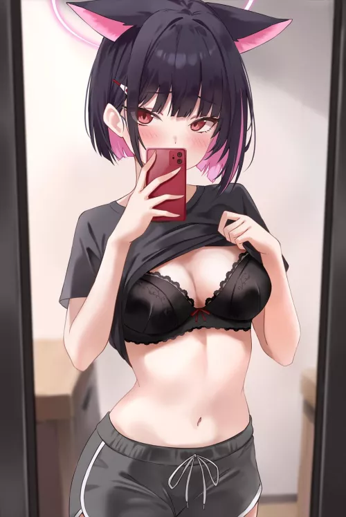 Kazusa Mirror Selfie [Blue Archive]  by mom09mo