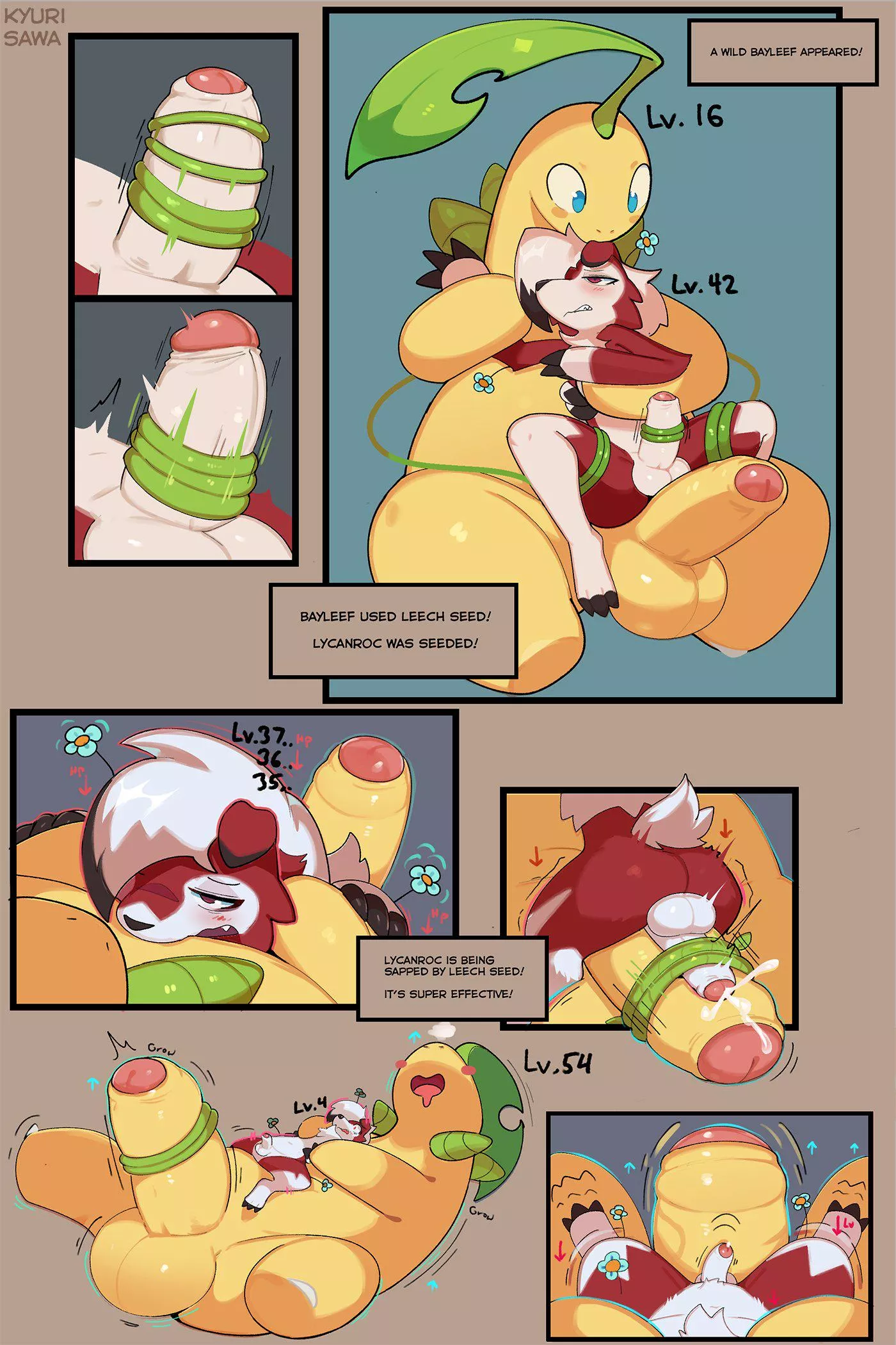 Leech Seed by Kyurisawa (Pokemon Male Level-Drain) posted by DarthFetish