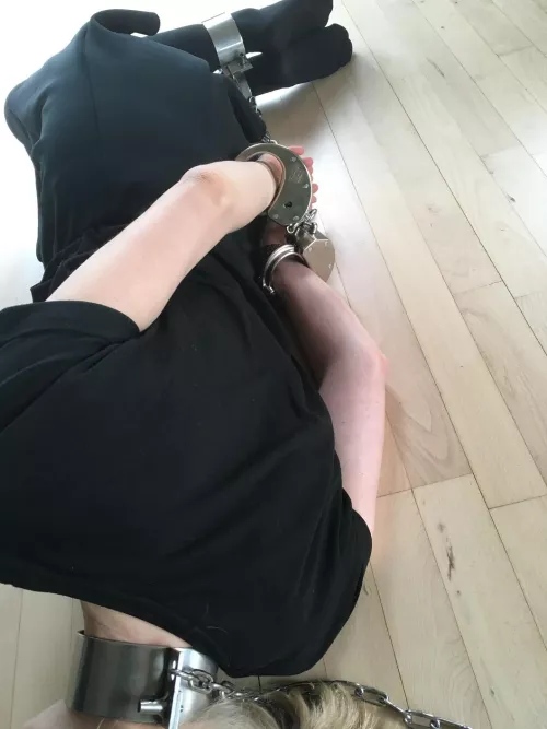 Hogtied in steel - one of my favorite positions, at least until the 30-minute-mark... by JessicaShackled