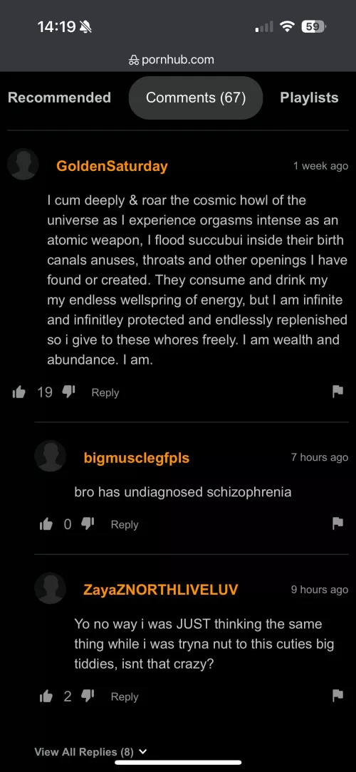 The comment plus the replies got me good by FatherDoug11