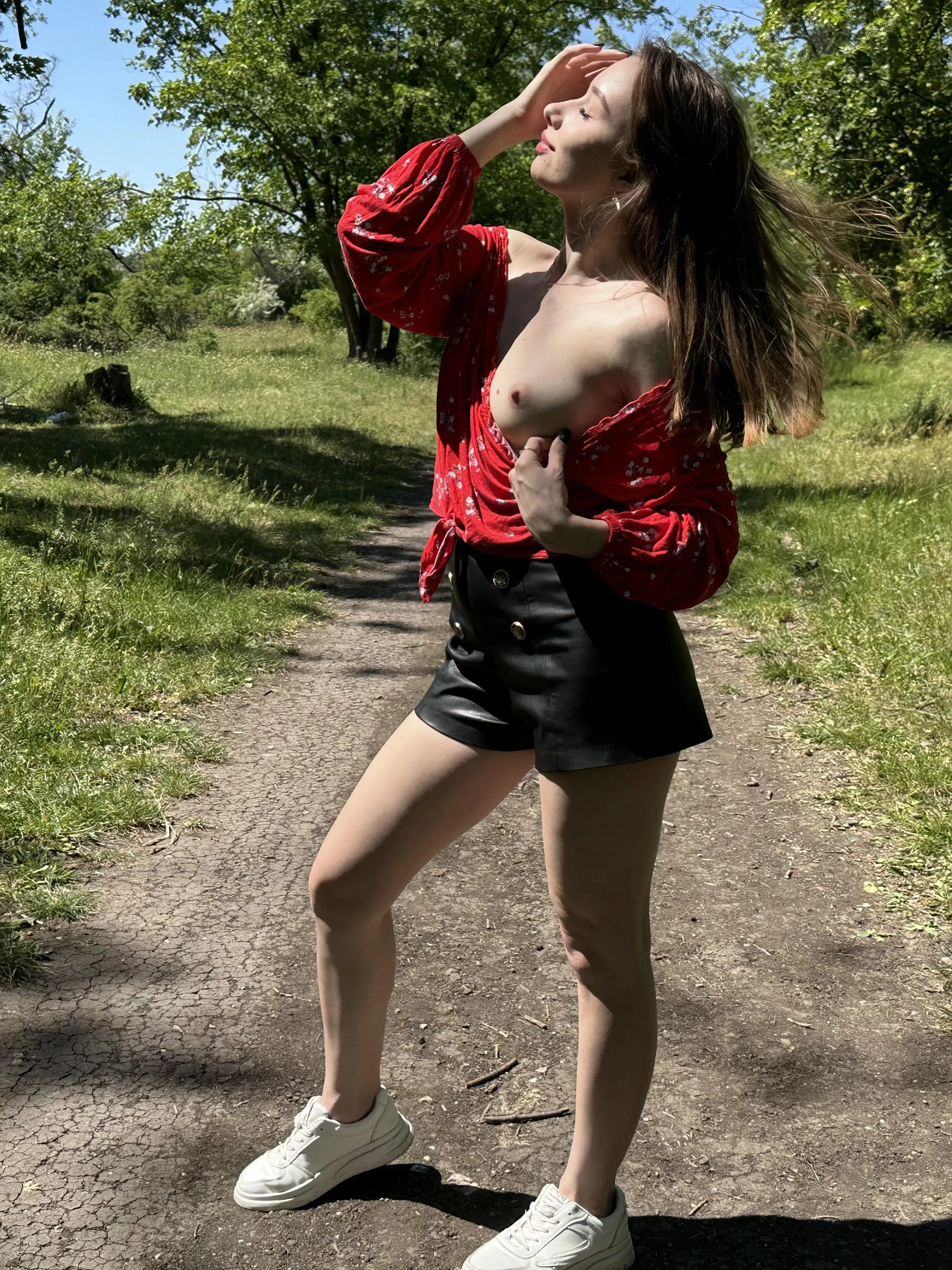 The sun felt so nice I couldn't resist tanning my chest. posted by MaryJ_Loves