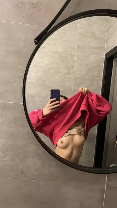 Nothing turns you on like a selfie in a public toilet by Queen_Voluptuousness