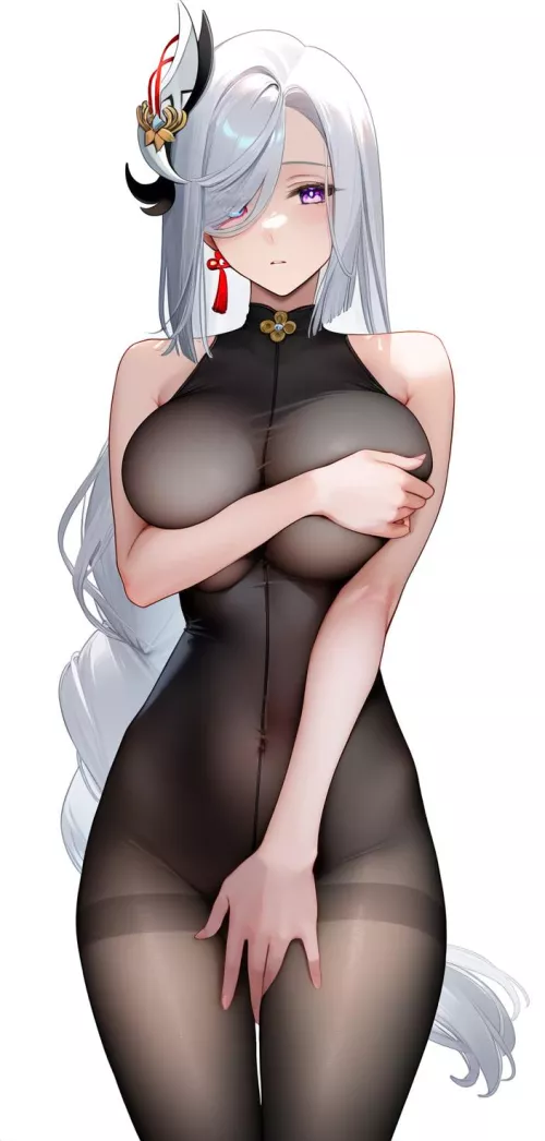 Shenhe [Genshin Impact] by CheetahSperm18