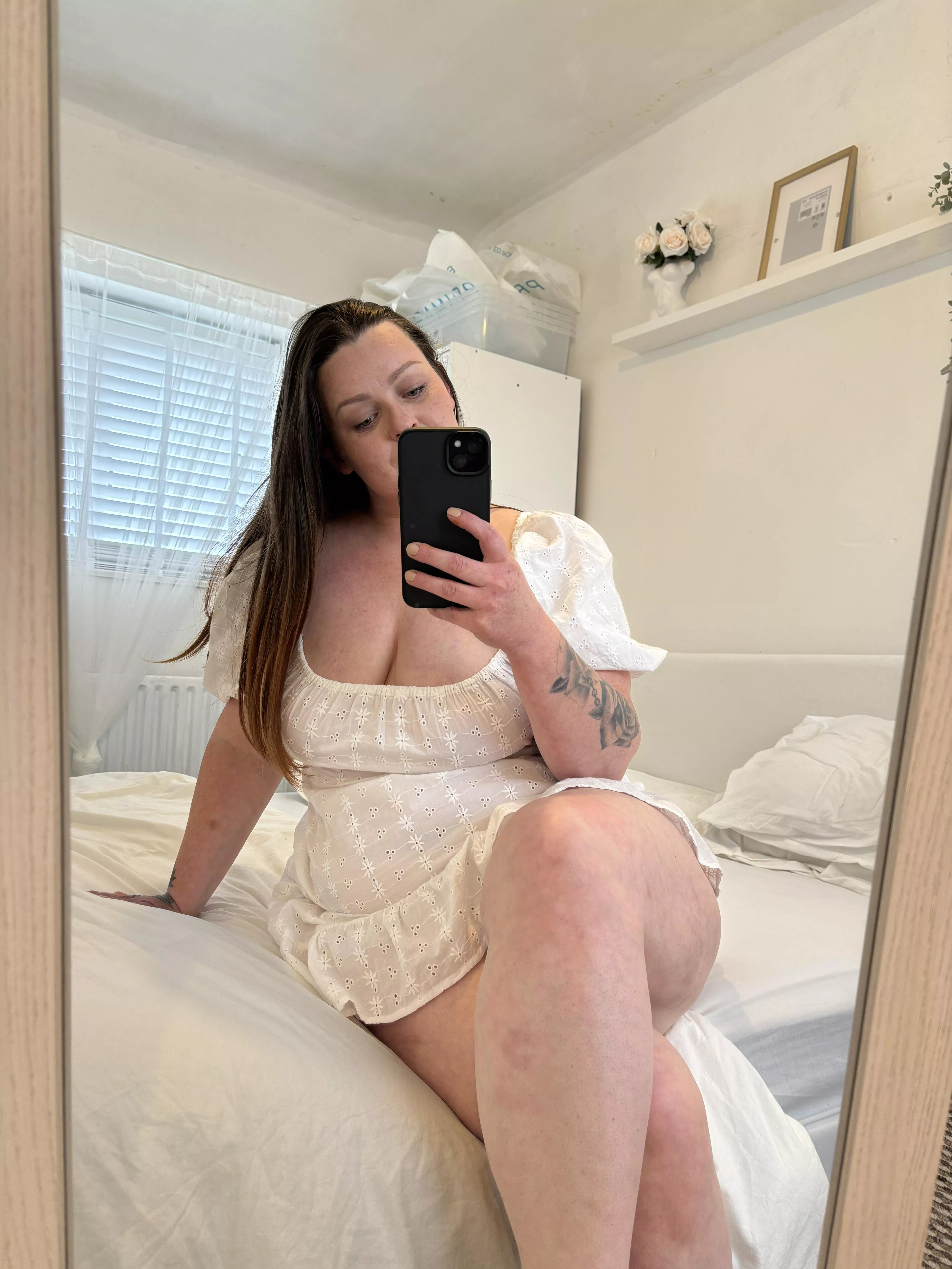 I can only go braless in this cute sundress. It looks too weird with one  posted by queenkhloethick