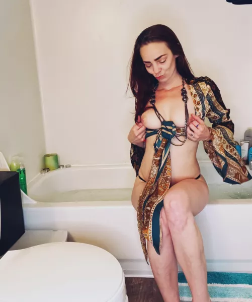 I think I'll play rough with my nips before my bath by Canyon35Hunter