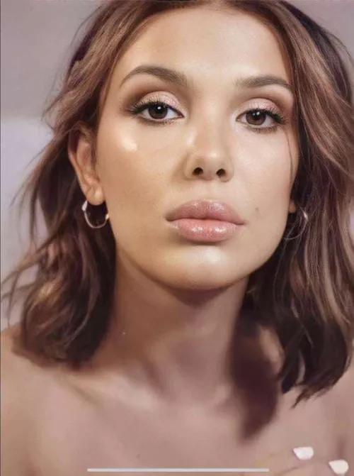 Millie Bobby Brown’s face makes my cock hard and my head empty  by celebjerker77