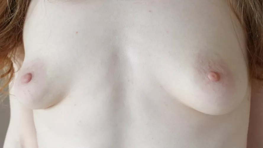 My breasts and areolas are a perfect match by RedWildcatx