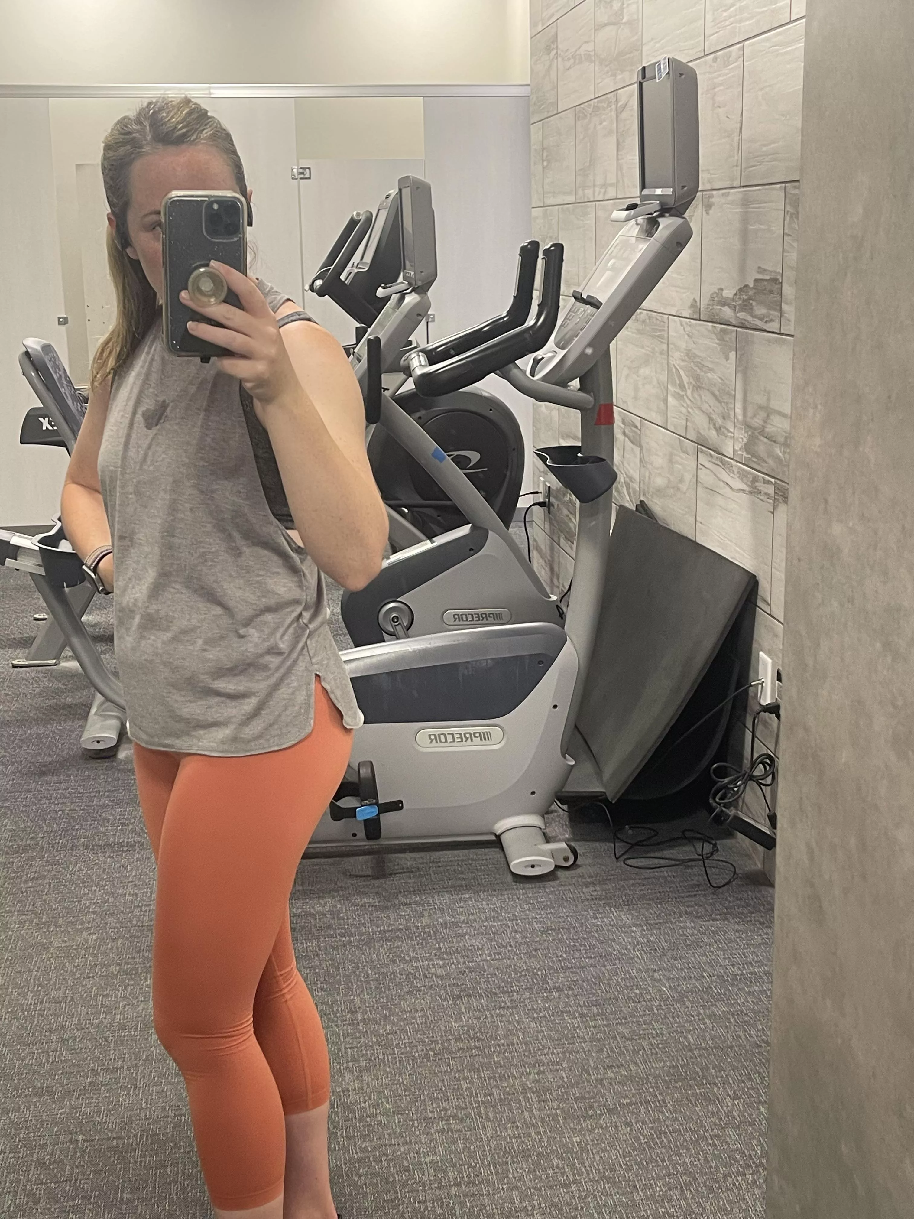 Upper body and stair master today. I feel gross but also proud of getting it done! posted by ZealousidealClerk354