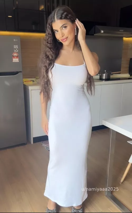 Dark angel in a white dress by namiyaaa2025