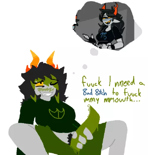 My trollsona is a bit of a freak lol                  ...what do you mean that's because she's me (Vriska by xenopavilia) by drainbamanged