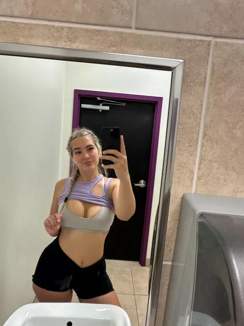 Too much cleavage in the gym by yourfavemom24