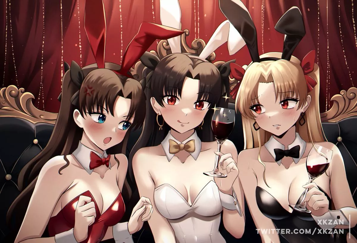 Bunny girls with wine posted by AnimeChan39