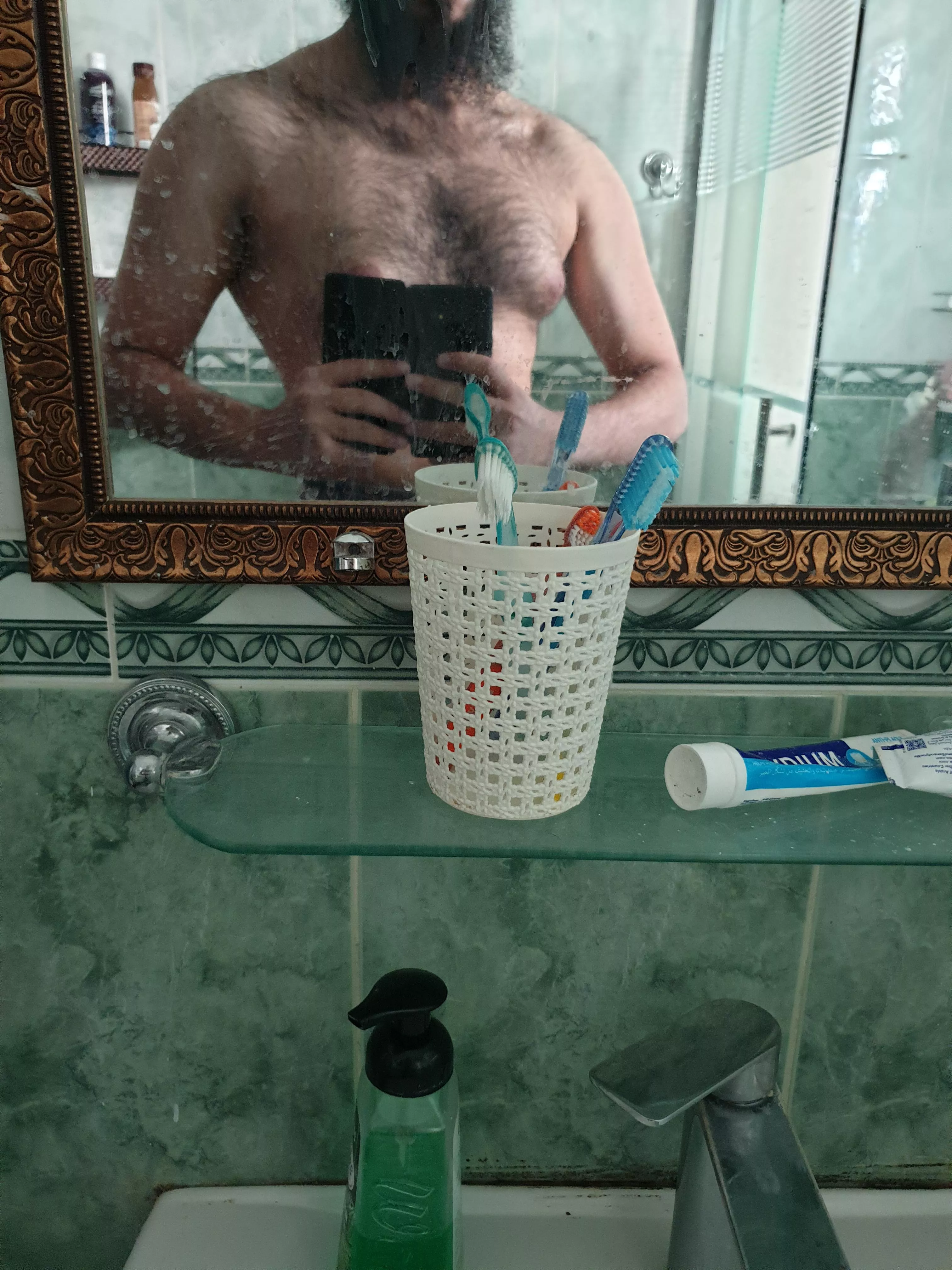  Let's brush our teeth together and only do wholesome stuff 😶 (21) posted by Ok-Spray8477