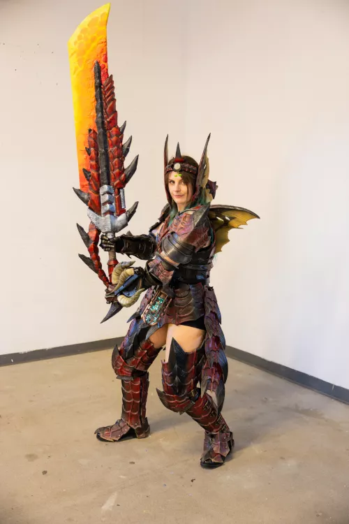 My finished Rathalos armor from Monster Hunter World by nightypie