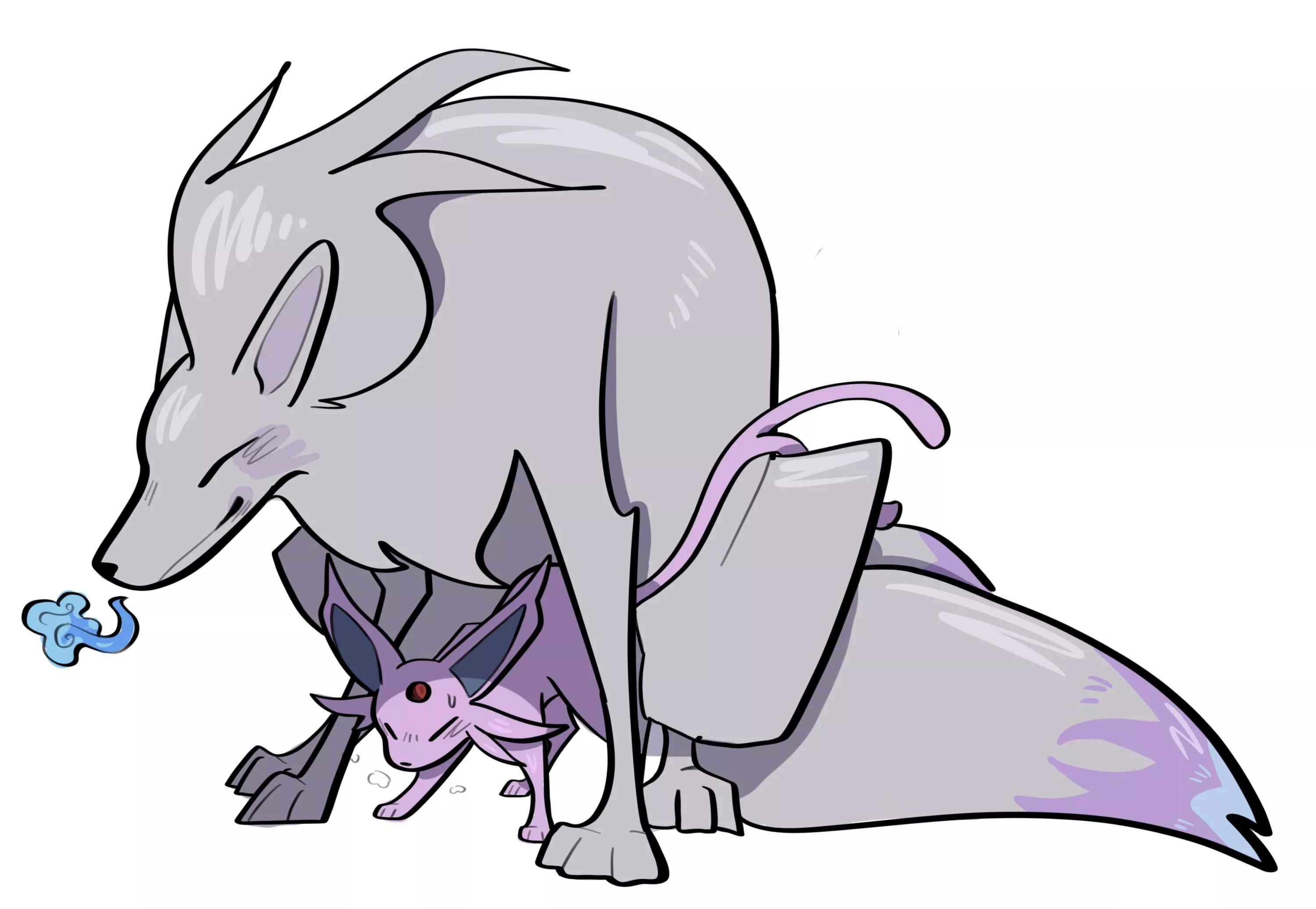 Shiny Ninetales [M] and Espeon [F] posted by Safe_Association_972
