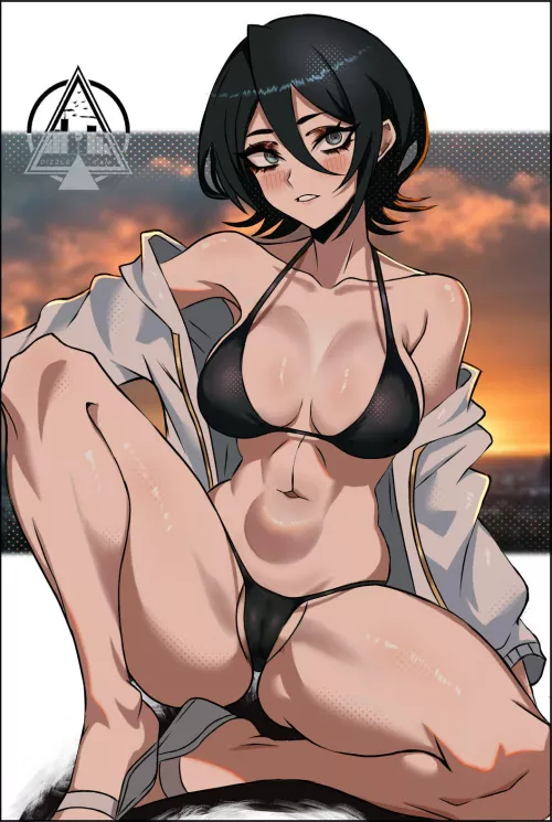 Rukia in a bikini (Dizzle) [Bleach] by thehentaisupplier